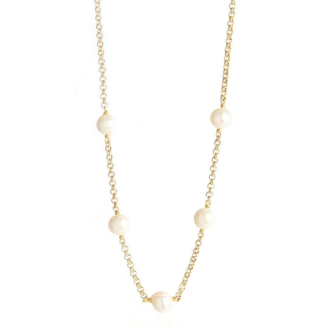Olivia Necklace With Pearls – Kamo by Kary Brittingham